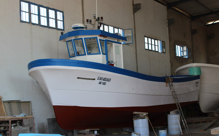 Bateau en résine fabriqué par : Société Polyservices -Sfax